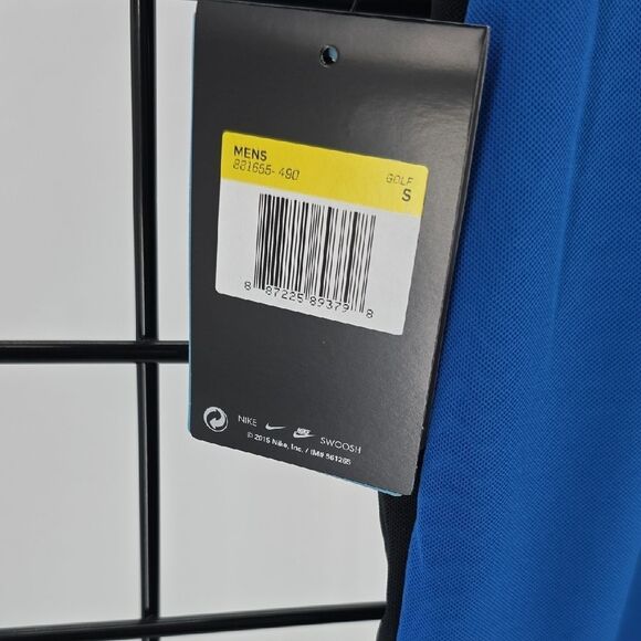 Nike Golf Men's Polo in Blue and Black Dri-Fit NEW Size S - Picture 7 of 7